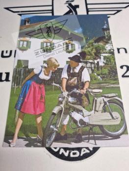 Repro Postkarte " Mofa 25 " Bergsteiger , Robust, allradgefedert, 2-Gang, Steigung 30% usw  R5158
